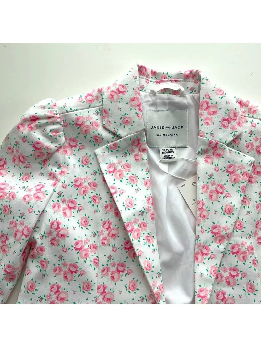 Janie and Jack Floral Sateen Jacket